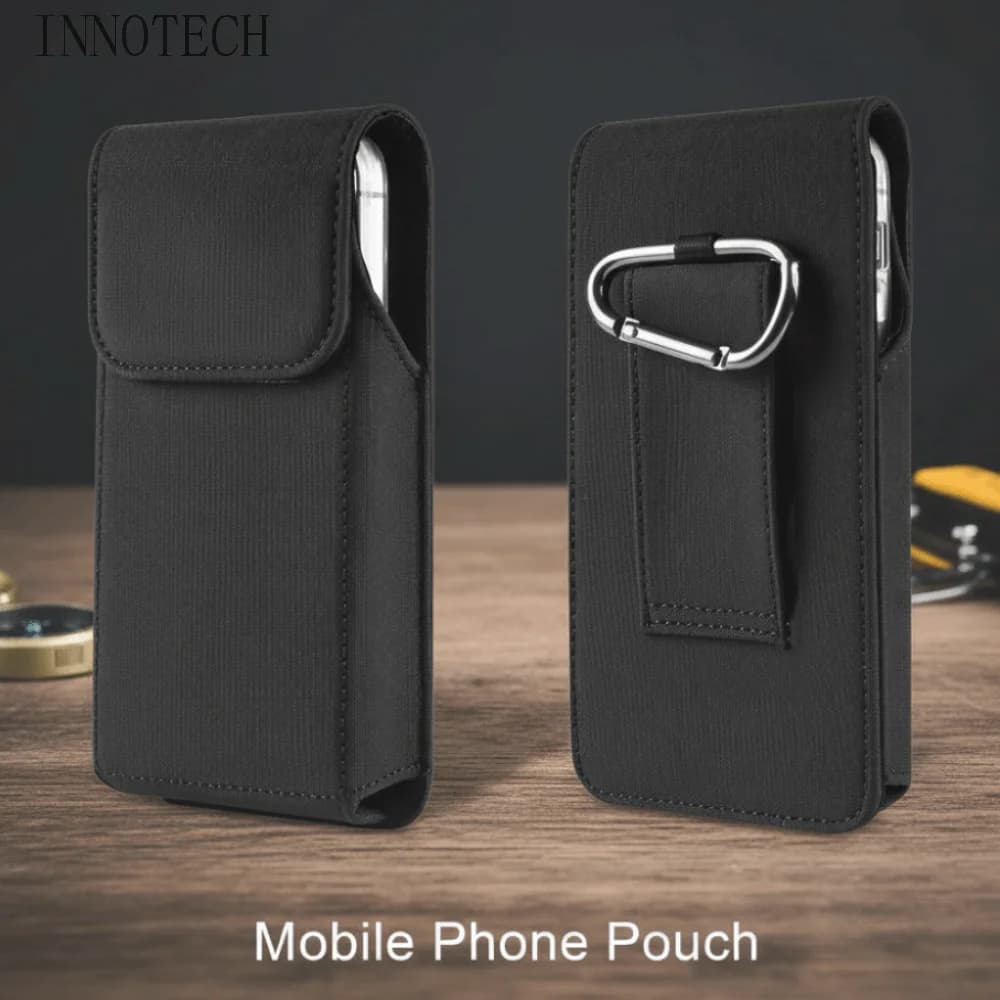 With hook mobile phone case belt clip bag for single-layer waterproof phone hanging belt for black portable phone