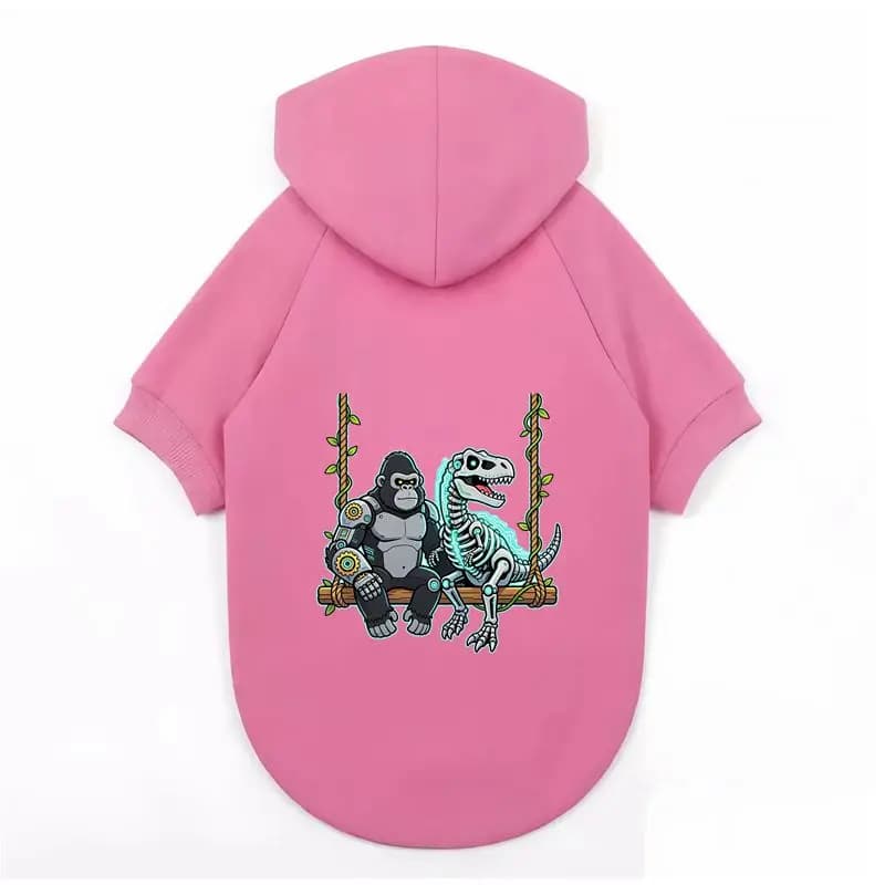 Dog Hoodie Fun Gorilla Dino Skeleton Print Pet