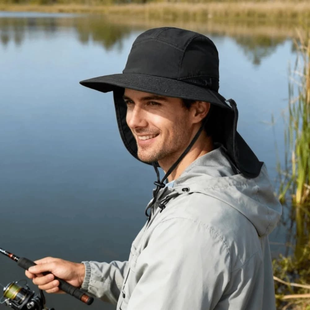Fashionable Sun Hat with Tesa Larga, Adjustable, with Neck Protection, Fishing Hat, UV Protection, Breathable, for Hiking