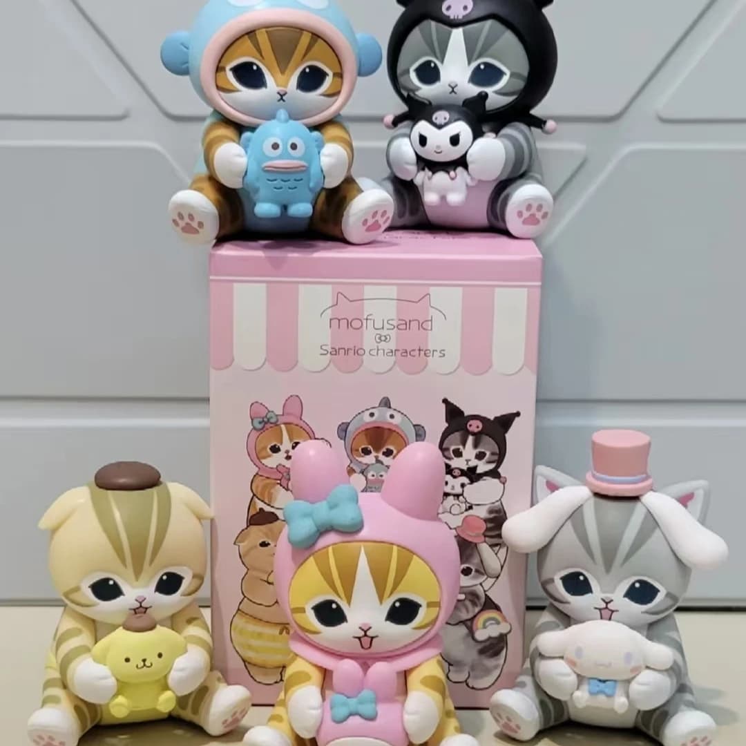 Nuovo Mofusand Collaborazione Squalo Gatto Immagine Brutto Pesce Bambola Giocattolo Display Moda Cieco Scatola Vinile Viso Cieco Scatola Giocattoli E Hobby