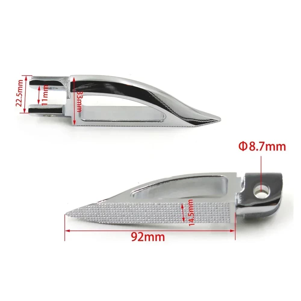 Motorcycle Blade Foot Pegs for Suzuki 1999-2014 GSX 1300R Hayabusa/2008-2009 GSX1300R B-King Chrome