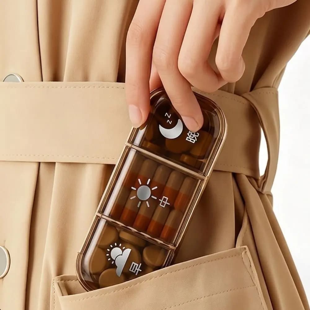 Portable 21 Grids 7 Day Pill Box Sealed Moisture-proof Pill Storage Containers Waterproof Large Capacity Pill Case Travel