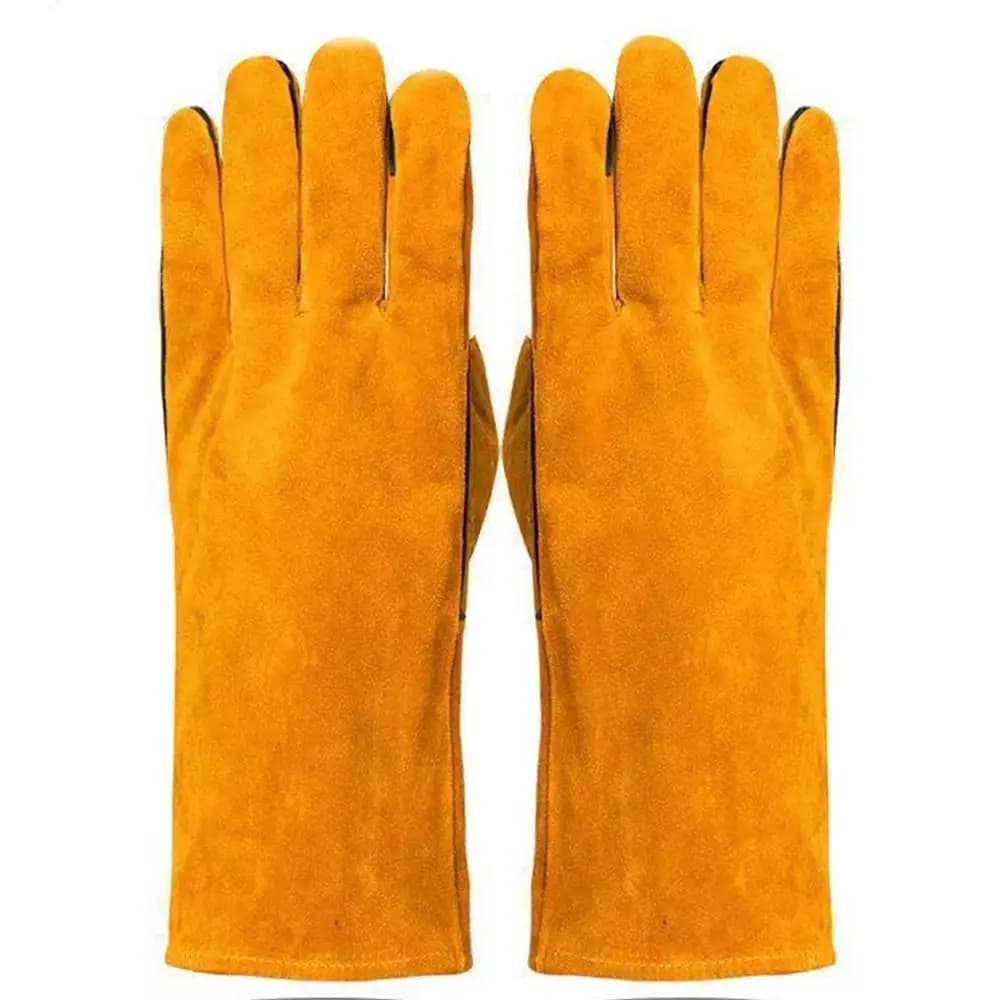 Guanti da Saldatura Morbidi Resistenti al Calore, Guanti da Giardinaggio Flessibili, Guanti Protettivi Durevoli in Pelle per Lavoro e Magazzino