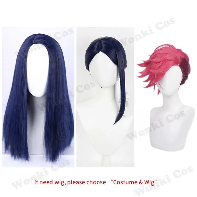 COSArcane Caitlyn Vi Cosplay Costume Set Wig Top Pants Jacket Hat Accessories Halloween Role Play Outfits for Women