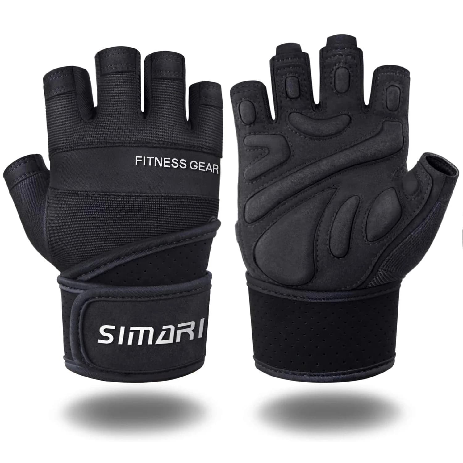 Fitness weight lifting gloves for half fingers breathable training gloves for anti-slip handlebars extend strap wrist support