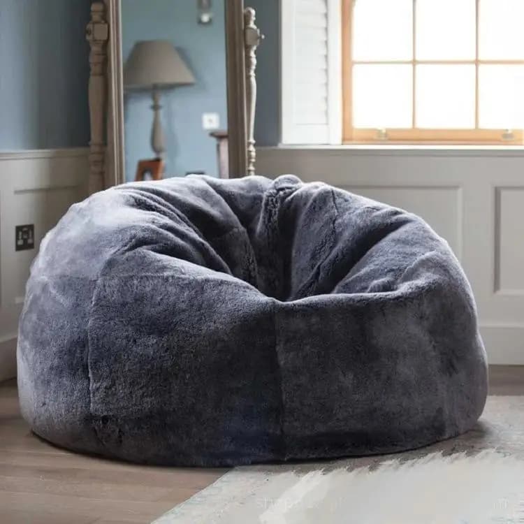 Velvet Beanbag Chair Storage Bean Bag Cover Ultra Soft Lazy Relax Sofa Floor Loveseater