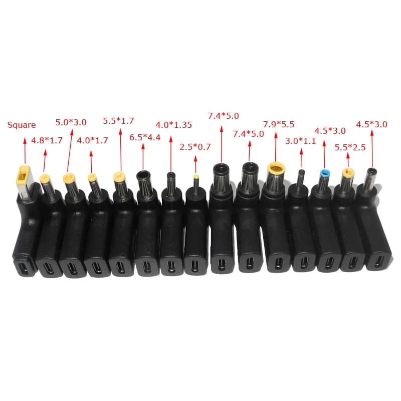 Connettore per adattatore di alimentazione per laptop, connettore DC, da USB tipo C femmina a jack maschio universale, convertitore per notebook HP, Dell, Asus, Acer, Lenovo