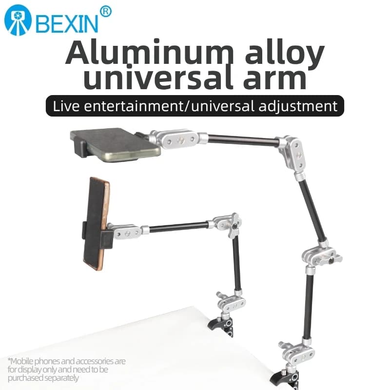 BEXIN Magic Arm for Camera with Super Clip and Smartphone Support, Tablet Clamp, Webcam Studio Kit