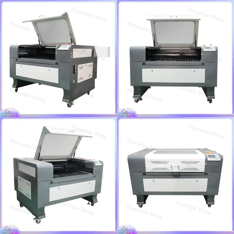 Macchina per Incisione Laser CO2 60W 80W 100W per Taglio di Legno, Acrilico, Pelle, Tessuti, Incisore per Mobili, Fai-da-Te, Artigianato, Casa