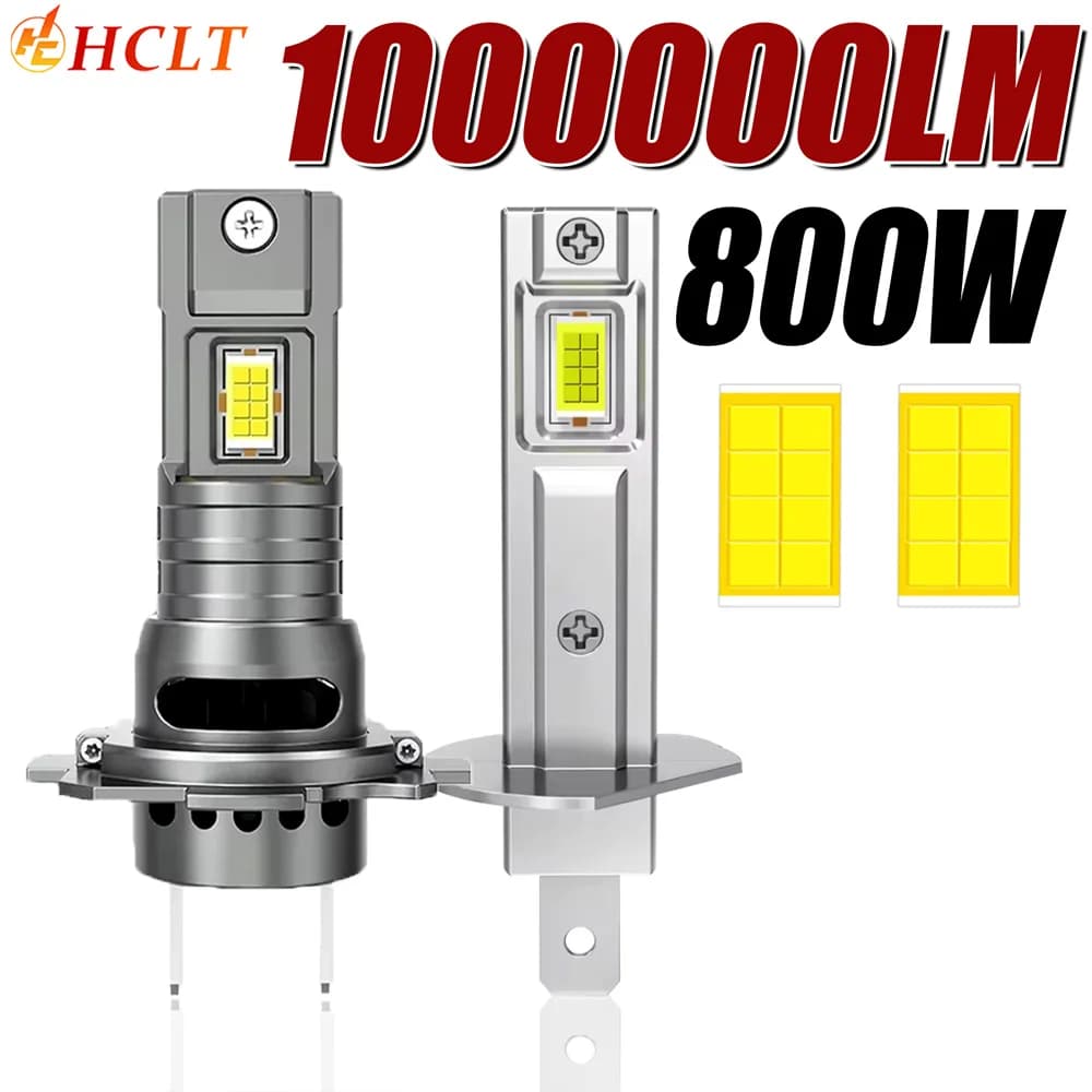 Lampadina LED H1 H7 CANBUS 1.000.000LM Senza Errori Wireless Plug & Play con Ventola, Luci LED 6000K Bianche per Fari H1 H7 12V