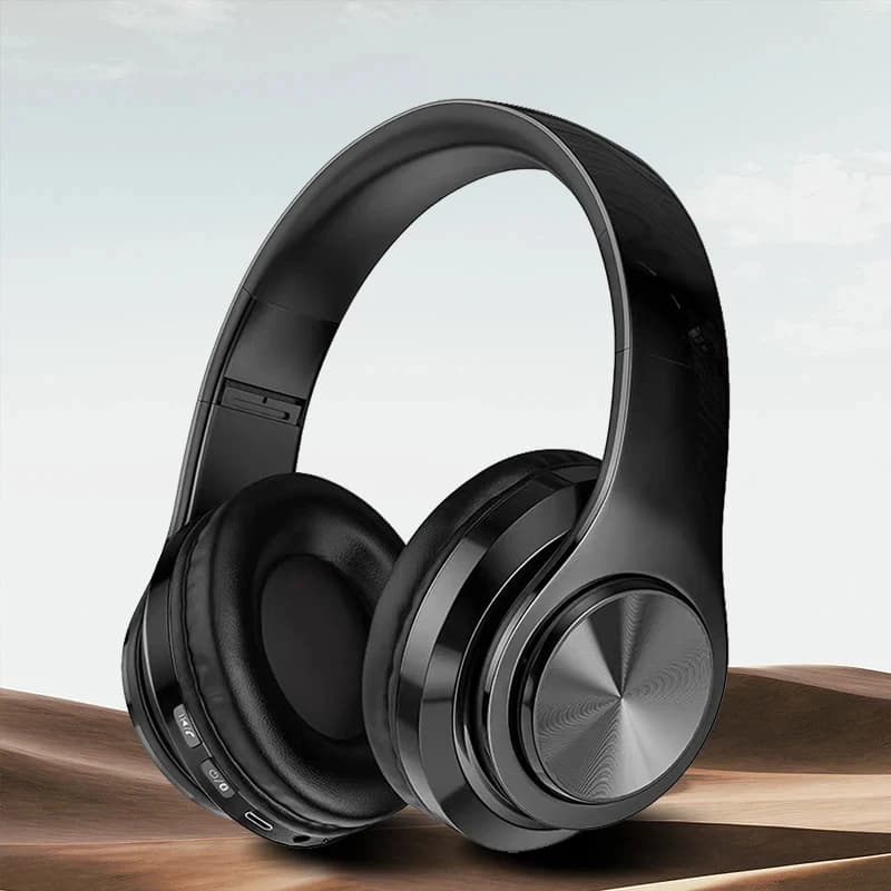 Cuffie Bluetooth 5.0 Wireless con Microfono, Auricolari On-Ear con Suono Stereo, Cuffie Pieghevoli per Sport e Gaming