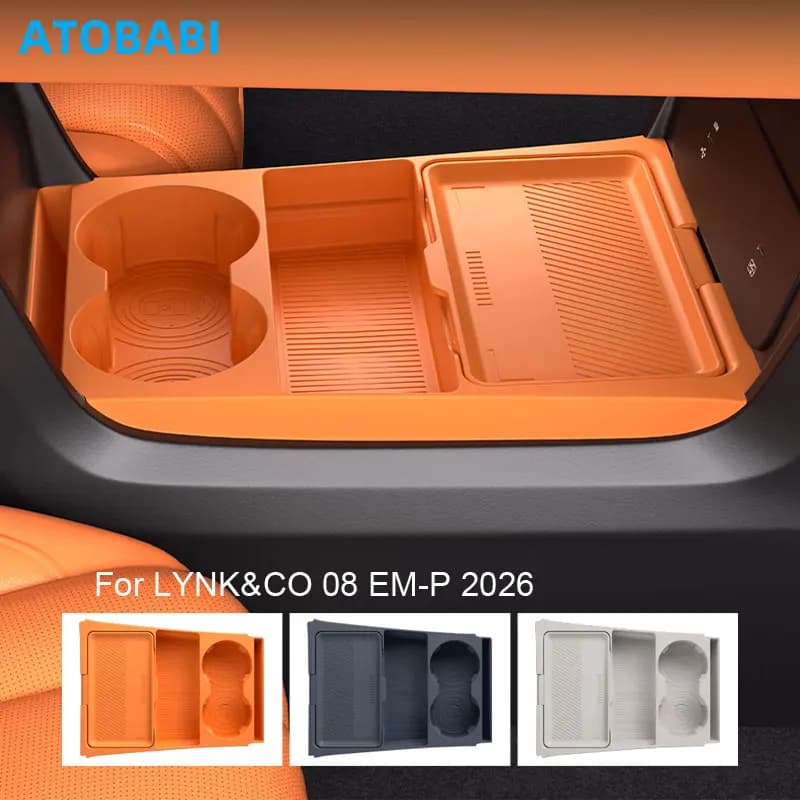 Scatola portaoggetti per auto per LYNK&CO 08 EM-P 2026, organizer in silicone per vano sottoscocca bracciolo centrale auto LYNKCO