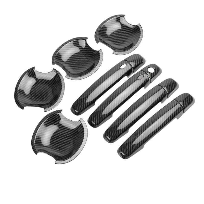 Per Suzuki Swift 2005-2017 Maniglia per porta auto in fibra di carbonio cromata Copertura Trim Adesivo Accessori per lo styling