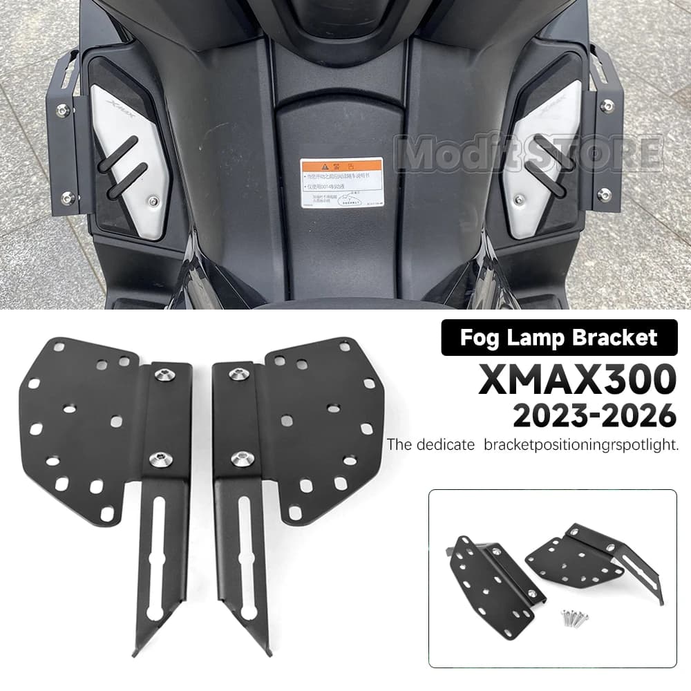 For Yamaha XMAX300 X-MAX 300 2023-2026 Footrest Spotlight Bracket Fog Light Mounting Rod Auxiliary Light Base Accessories