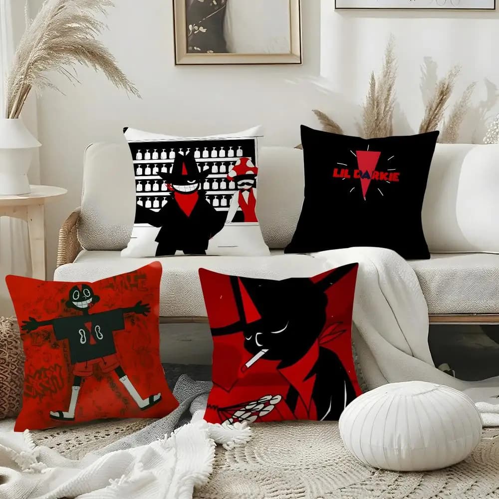 L-Lil D-DarkieS Rapper Cushion Cover Pillow Case Plush Fabric Soft Double Sided Print Home Sofa High Quality Cushion