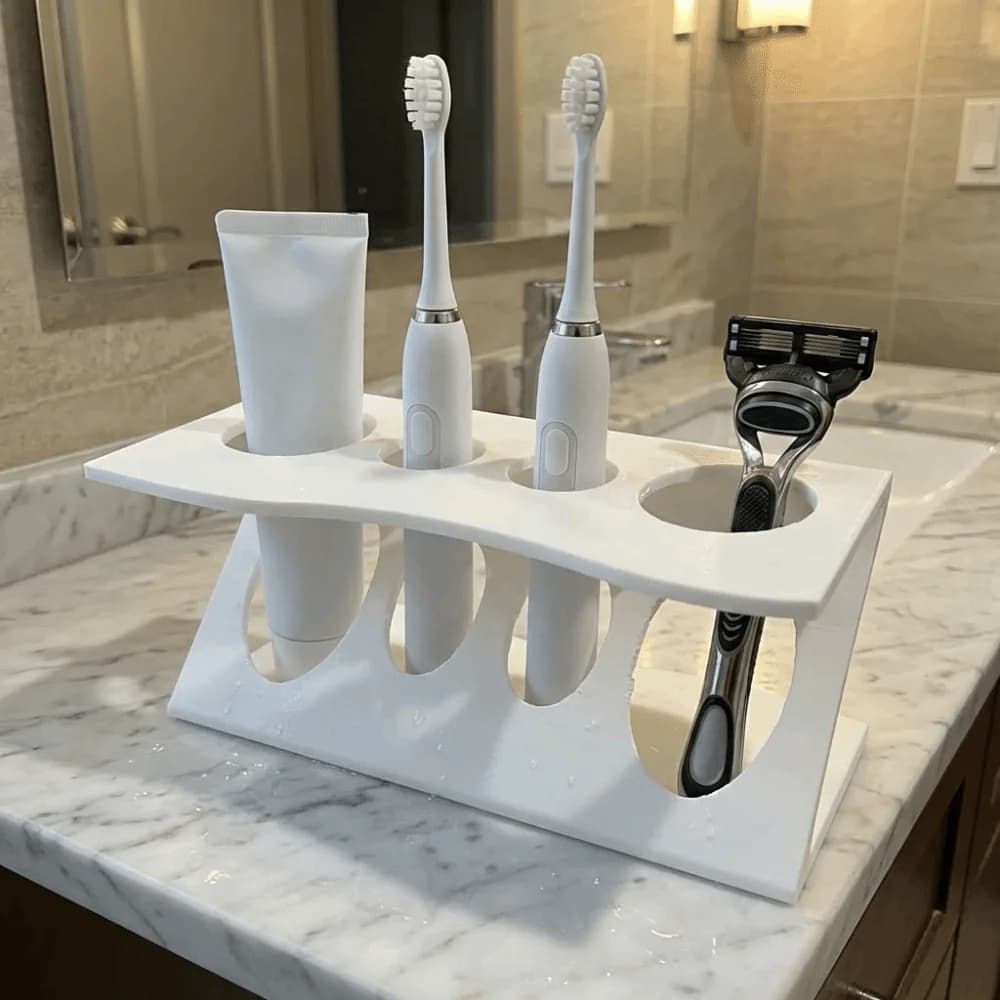 3D Printing Electric Toothbrush Holder Multifunction Creative Bathroom Storage Stand Vertical Space Saving Utensil Rack