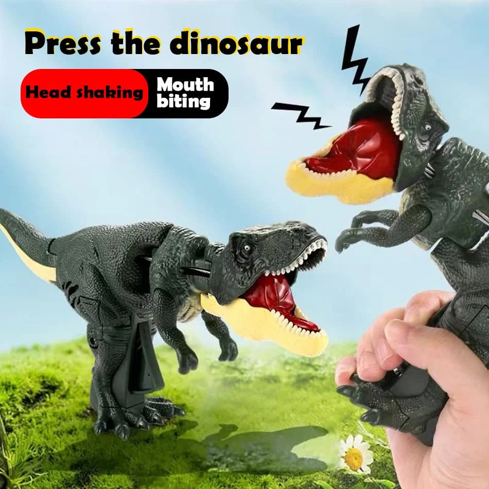 Giocattolo dinosauro T-Rex oscillante per bambini Molla telescopica Fidget Dino Decompressione senza batteria Regalo di Natale creativo per bambini