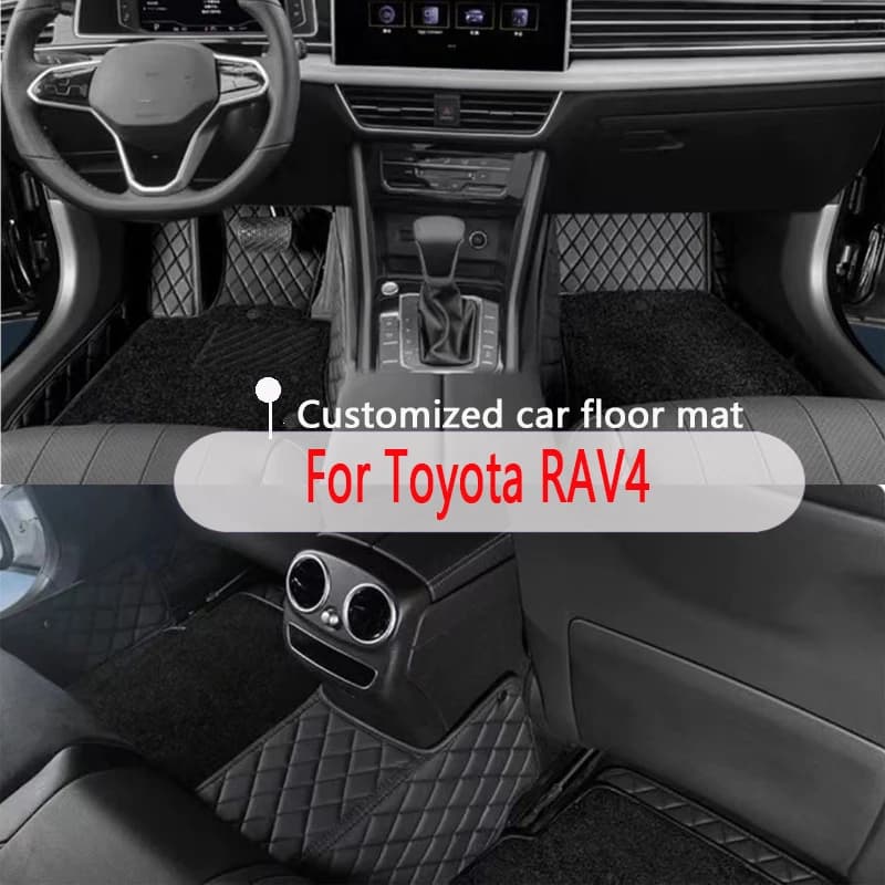 Car Floor Mats Rugs For Toyota RAV4 Rav 4 IV XA40 2019 2018 2017 2016 2015 2014 2013 Carpets Auto Accessories Interior Cover