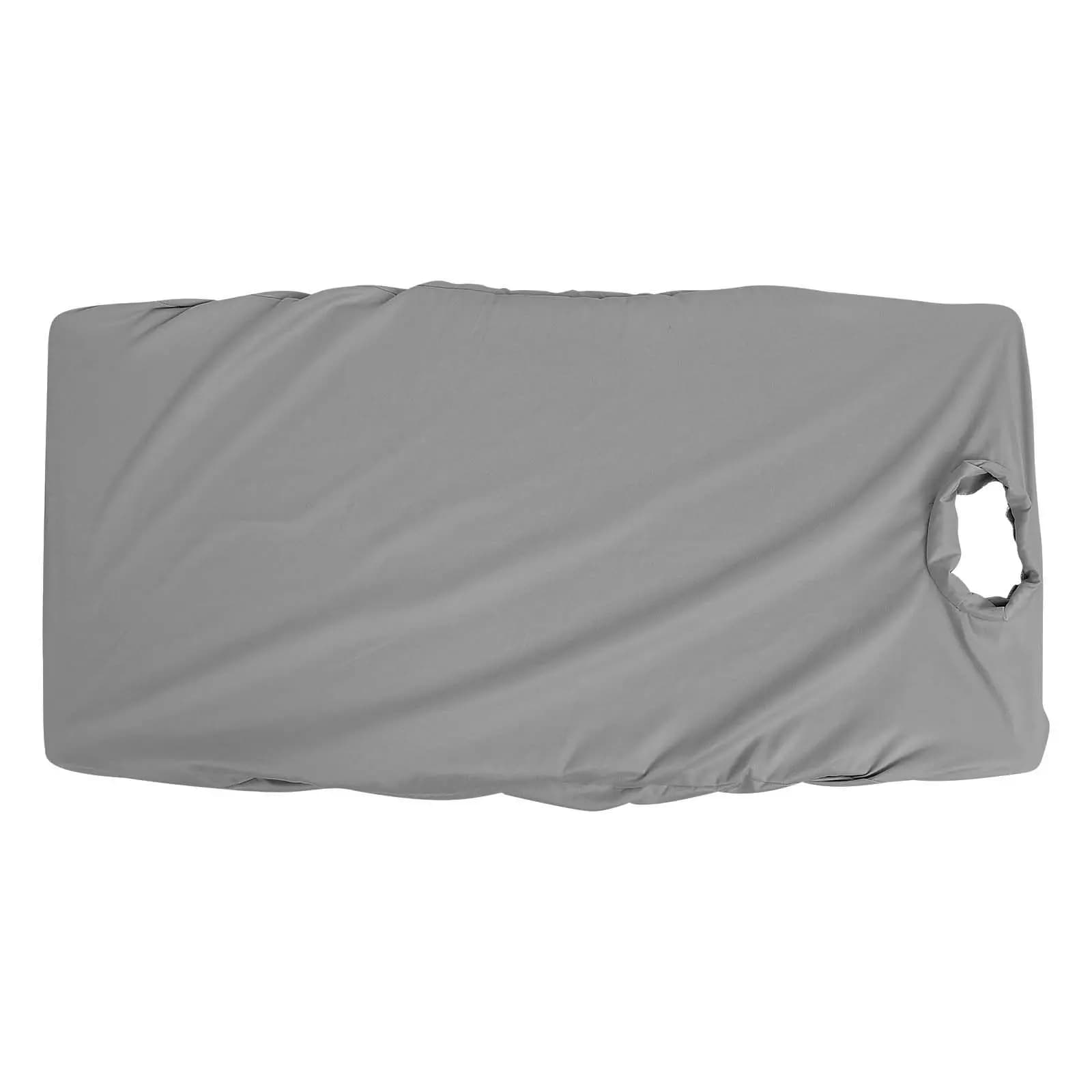 Washable Massage Table Cover High Class Knitted Cotton Beauty Bed Sheet with Face Hole for Spa Salon Massage Bed Hygienic