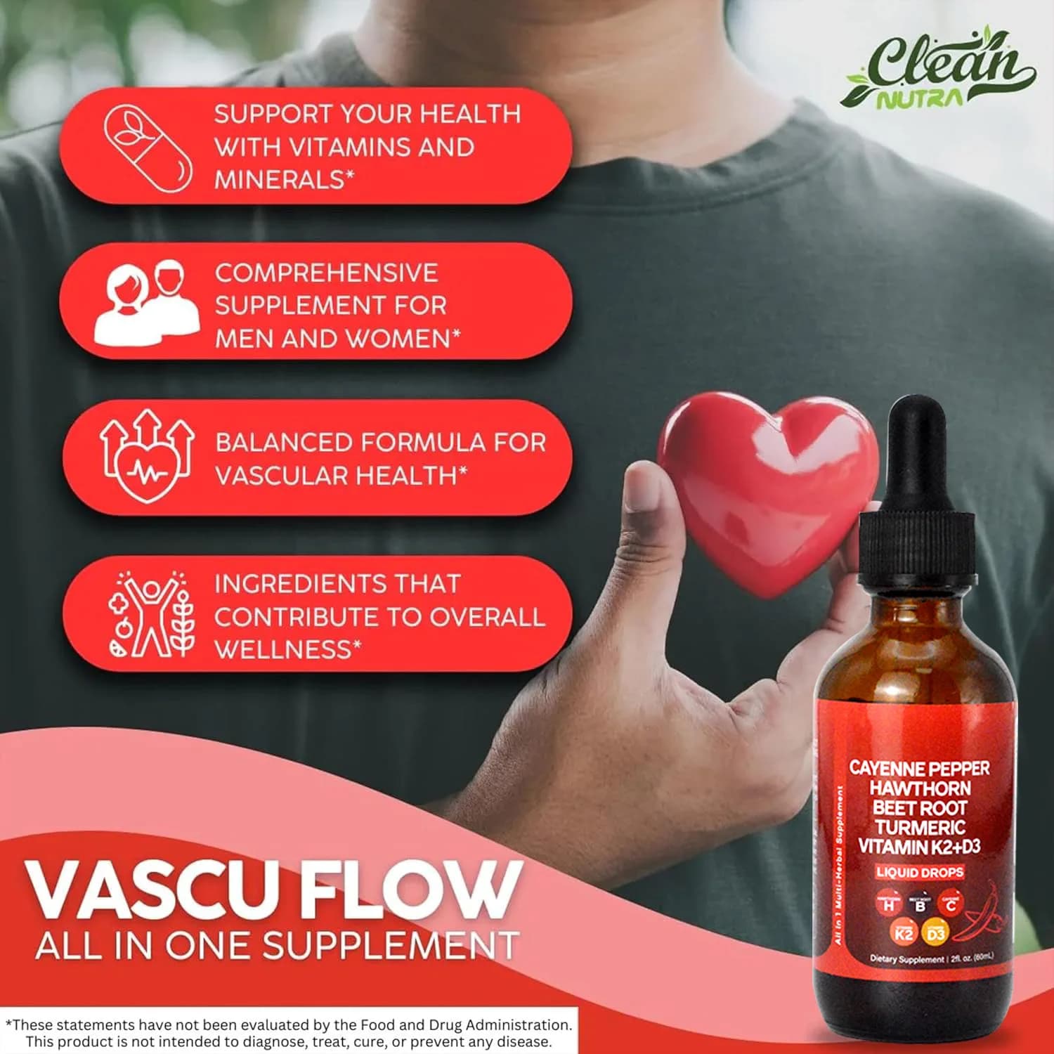 Cayenne Liquid Pepper Drops 60 ml Organic Beet Root Curcumin Curcumin with Vitamin K2 and D3 - Natural Healthy Supplement