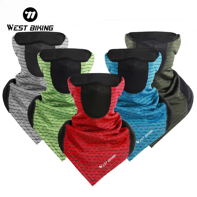 WEST BIKING Winter Ski Warm Mask antivento Fleece Running Fishing escursionismo sciarpa ciclismo moto scaldacollo Thermal Sport Gear