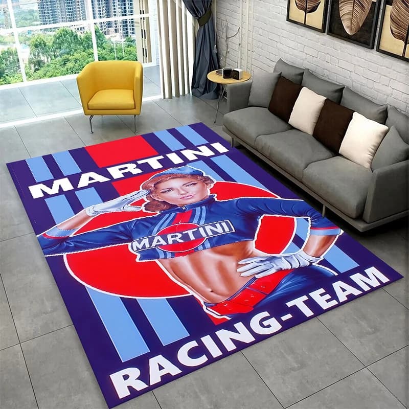 Racing Car M-Martini Moto Non-Slip Area Rug for Living Room,Bedroom,Playroom,Soft Carpet Floor Mat Home Decor Rug Kids Room
