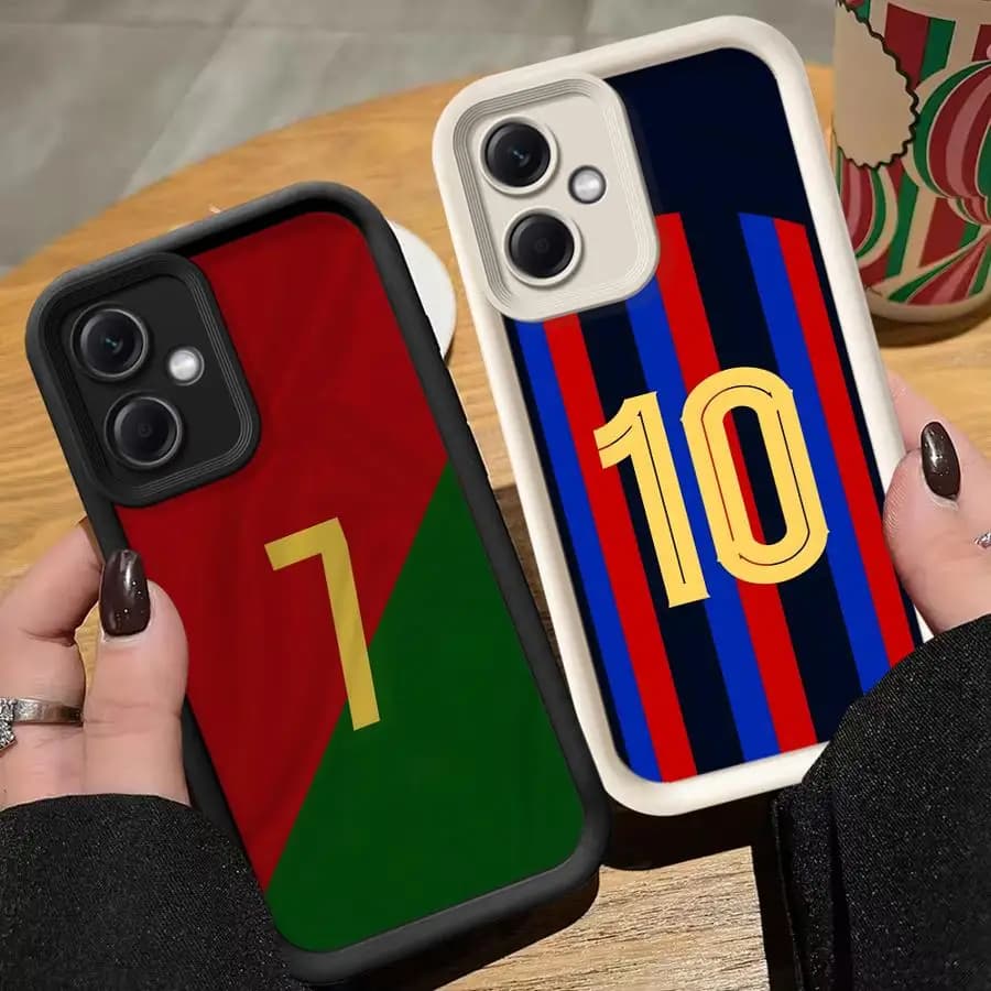 Cover for Xiaomi Redmi Note 14 Pro Plus 13C 12 10 Notes 13 12C 11 11s A1 A2 A3 A4 14C 12s with Soccer Numbers 7 10