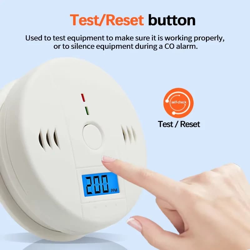 Carbon Monoxide Alarm CO Detector,Carbon Monoxide Monitor with LED Display Test,CO Alarms Monitor for Home Safety,Disaster