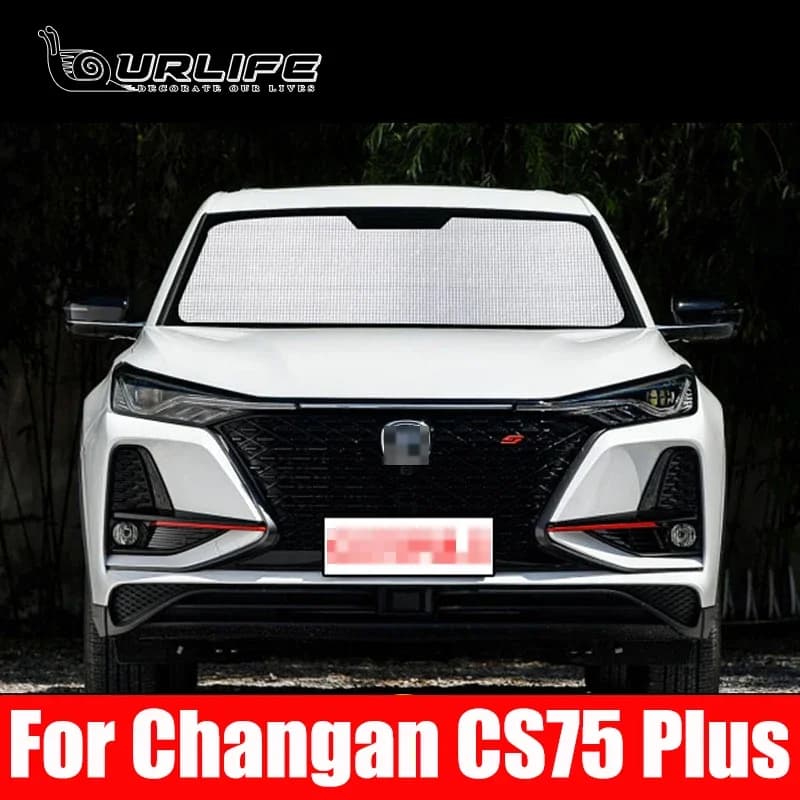 Per Changan CS75 Plus 2020 2021 2022 Finestra di Automobile Parabrezza Parasole Anteriore UV Proteggere Riflettore Parasole Visiera Argento