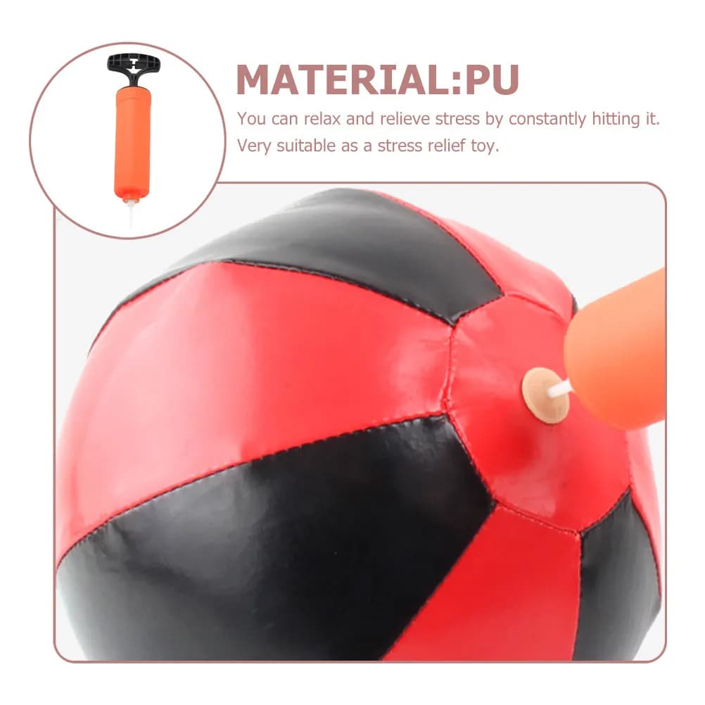 Set of 1: Table Boxing Bag with Antistress Game Support, Inflatable Ball Fun for Office, Home, School, Children, Adults, Teenagers