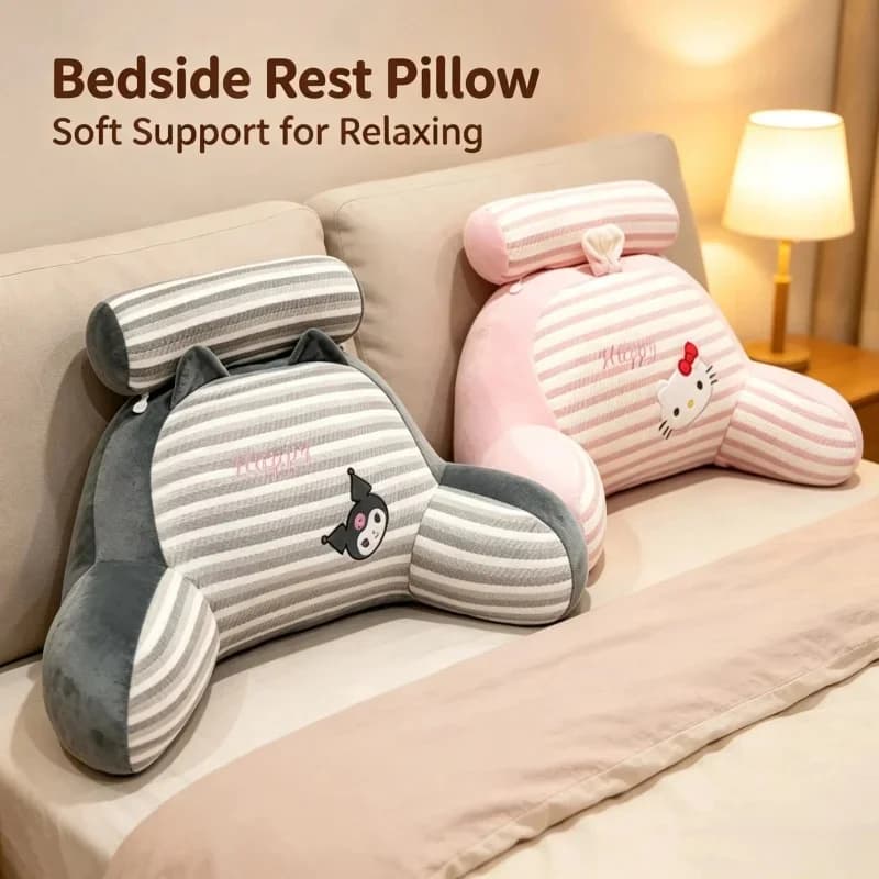 Hello Kitty Reading Pillow Bed Backrest Cushion Lumbar Neck Support Back Pillow For Bedroom Dorm Home Decor Gift