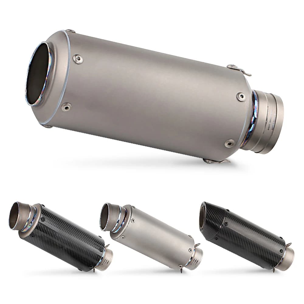 Silenziatore di scarico per moto da corsa in fibra di carbonio in lega di titanio modifica progetto universale 51MM 60MM per R25 Monster Panigale V2 V4