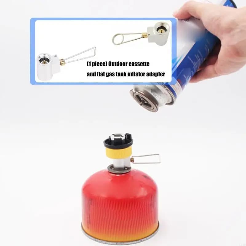 Metal Gas Canister Converter Adapter Suitable for Outdoor Stove Small Refueling Tool Camping Cookware Accessory