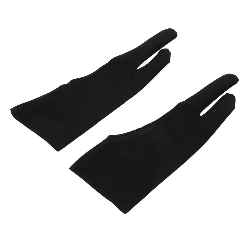 Set di 3 Guanti da Disegno Anti-Macchia a Due Dita, Leggeri e Creativi per Artisti, Designer e Ingegneri