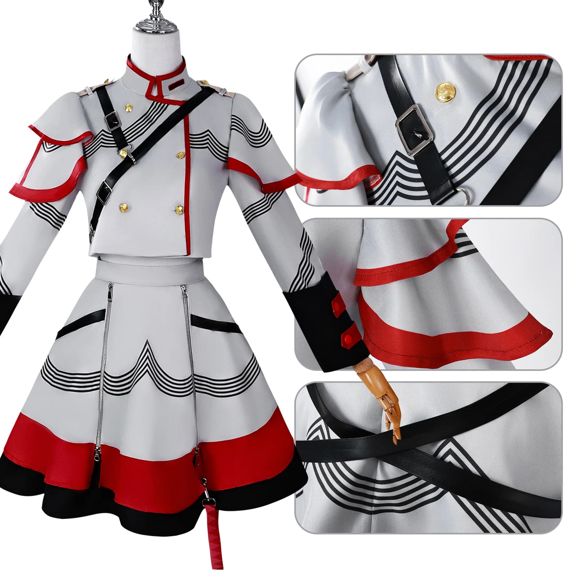 Anime Kasane Teto Costume Cosplay Vtuber Vestito Cosplay Festa di Halloween Vestito da prestazione per donna per ragazza Parrucca Kasane Teto
