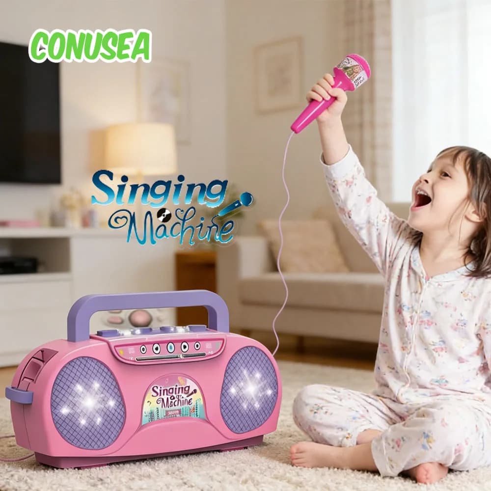 Altoparlante con microfono per karaoke per bambini, canzoni, strumento musicale, giocattoli per bambini, giochi per neonati, giocattoli educativi per bambine e bambini