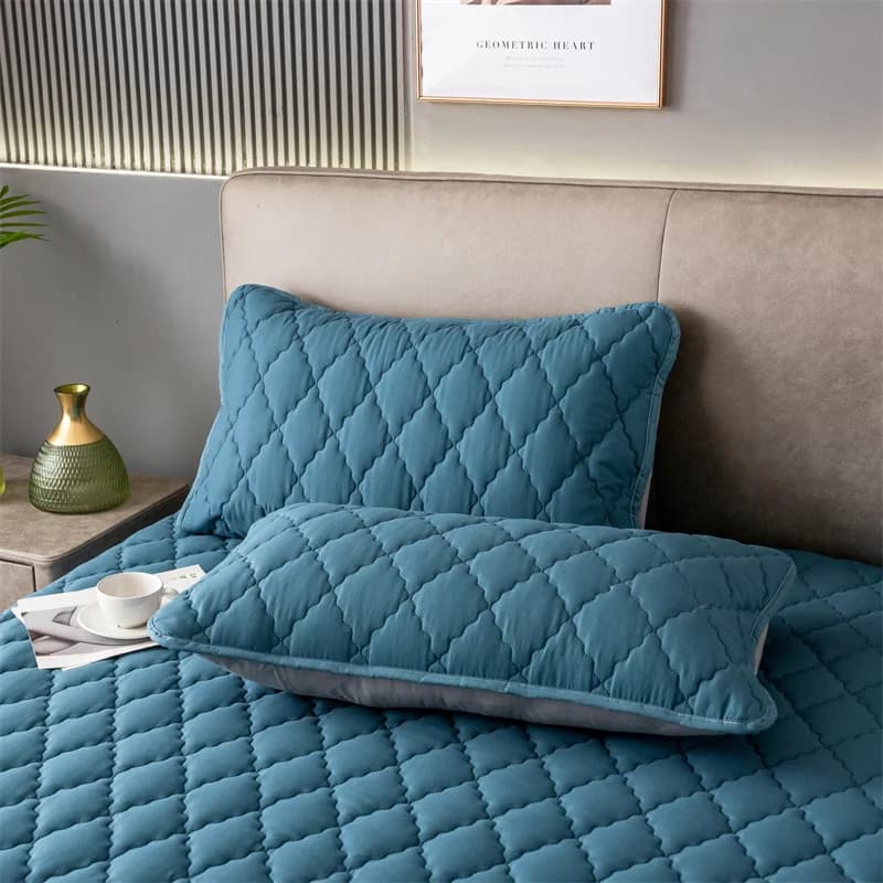 Federa impermeabile imbottita in cotone spazzolato - Set singolo pezzo / 2 pezzi Fodera per cuscino morbida e traspirante per letto camera da letto