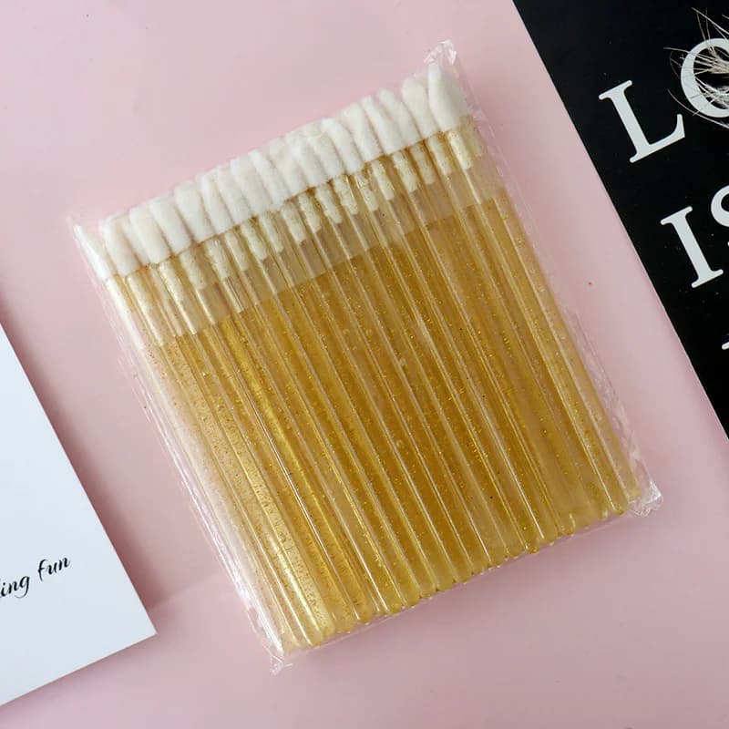 50Pcs Brushes Individual Removing Brushes Eyelash Cleaning Makeup Lash Crystal Lip Extension Mascara Applicator Tools Eyelashes