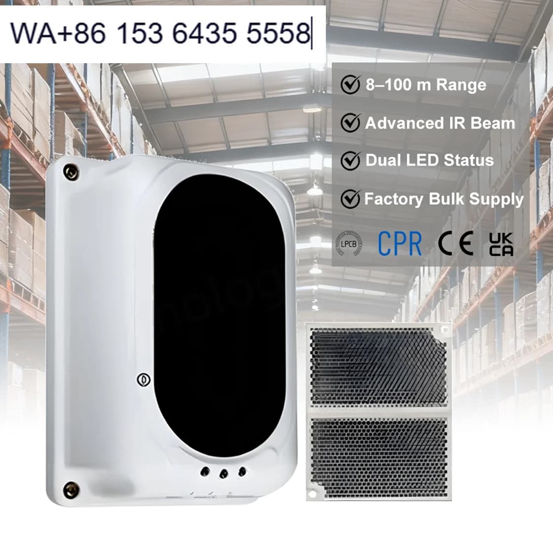 Tanda LPCB Certified TX7130 Conventional Infrared Beam Smoke Detector EN 54-12:2015 Compliance IP30 Protection Fire Alarm