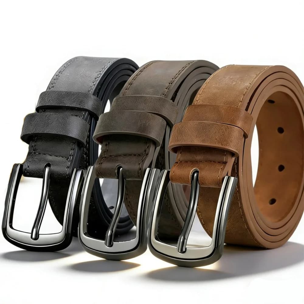 1/2 Pezzi Nuova Cintura da Uomo con Fibbia in Lega, Cintura Versatile per Jeans, Pantaloni, Sport e Uso Quotidiano