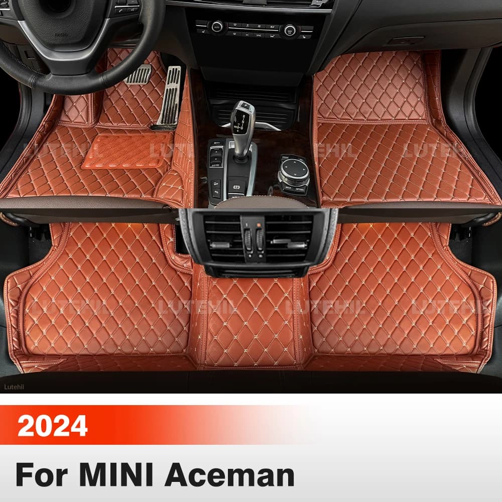 Car Mats for MINI Aceman (5 Posts) 2024, Moquette Cover for All Seasons, Internal Protection, Accessories
