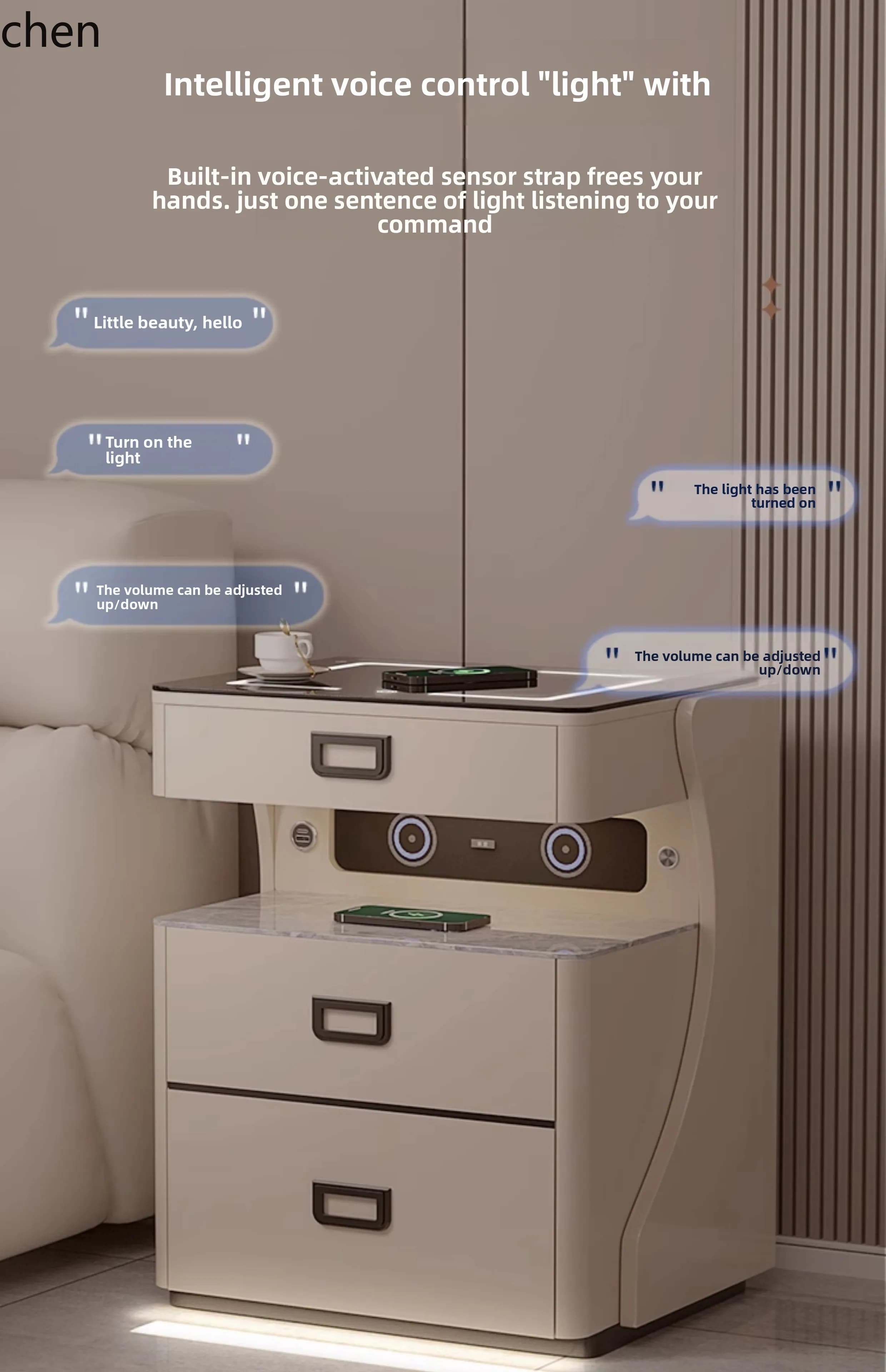 QZT Smart Safe Home Piccolo altoparlante Bluetooth sicuro nascosto integrato Ricarica wireless WiFi Scatola password domestica antifurto interamente in acciaio