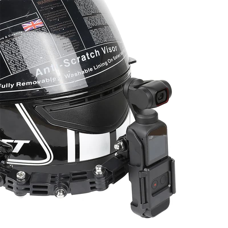 Casco moto Mento Estendi Staffa telaio Supporto base di regolazione Adattatore DJI Osmo Pocket 1 Pocket 2 Accessori per fotocamera