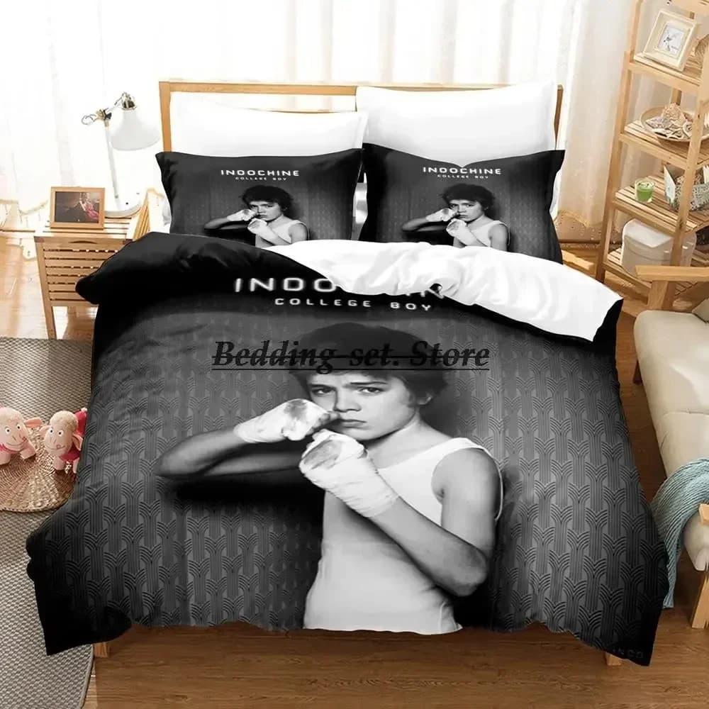 Nuovo Set di Biancheria da Letto Indochine Rock, Disponibile in Varie Misure, per Adulti e Bambini, Set Copripiumino e Lenzuola 3D