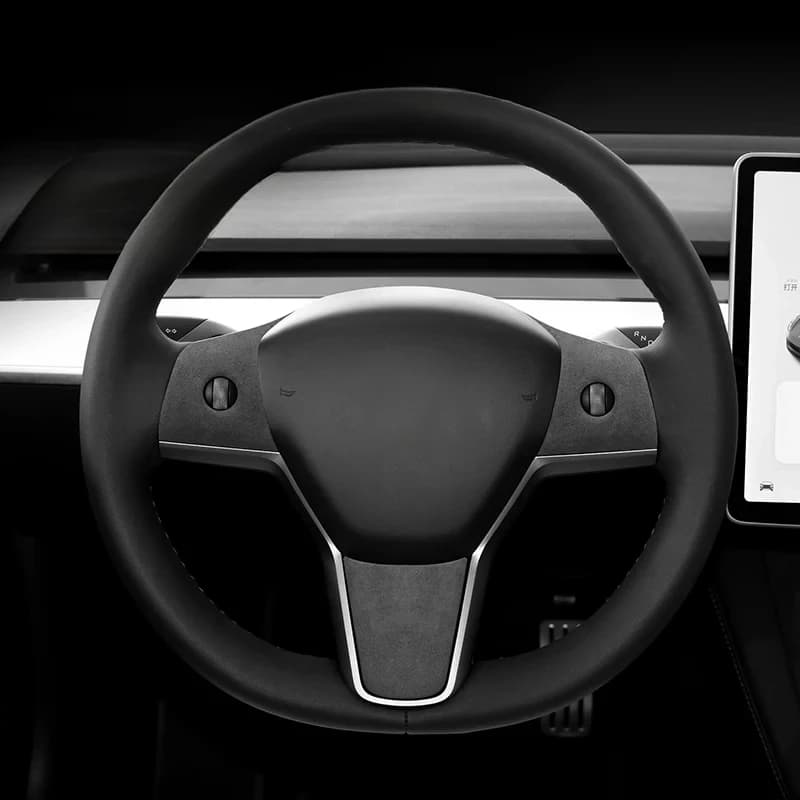 3 Pz/set Alcan Tara Suede Leather for Tesla Model Y Model 3 Carwheel Car Cover Panel Trim Wall decal Frame Editing Accessories