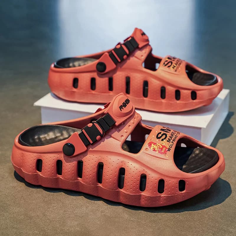 Sandali Estivi da Uomo per Esterni, Antiscivolo con Suola Spessa, Scarpe Casual Sportive da Spiaggia, Ciabatte Comode in EVA per Giovani
