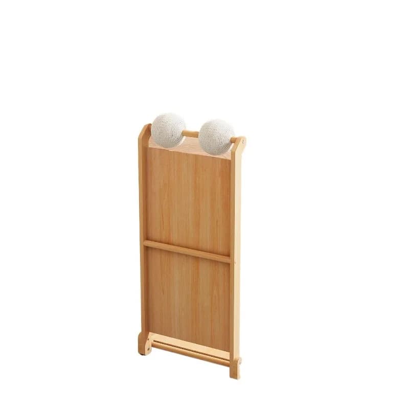 Tiragraffi per gatti a forma di L installazione gratuita in sisal Tiragraffi per gatti da parete in legno massello resistente all'usura verticale a forma di L