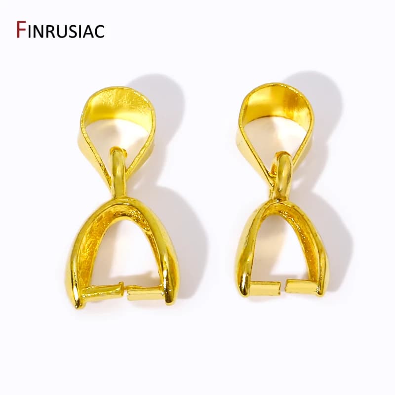 18K gold plated brass clip hooks for hanging pendants, beads connectors, for DIY jewelry creation, necklaces and pendants