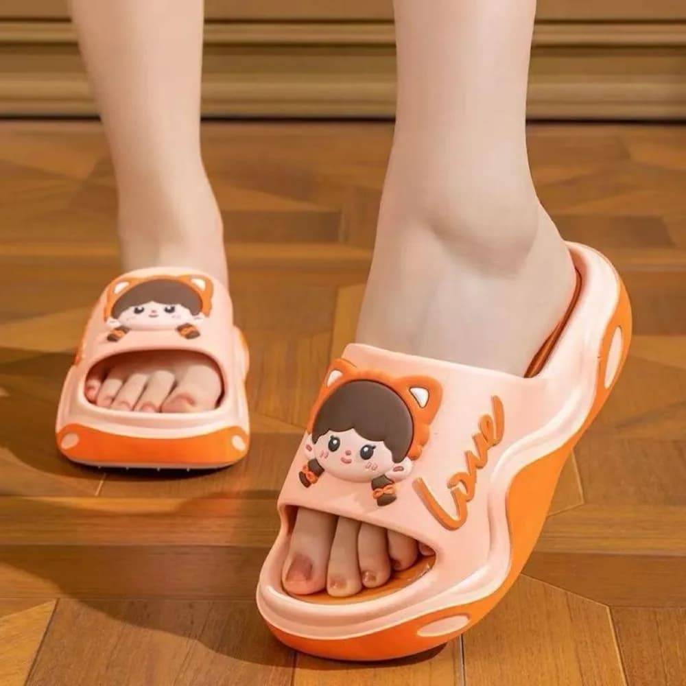 Height-increasing Platform Slippers Cartoon Soft Sole Summer Beach Sandals Versatile Lightweight Outdoor Slippers
