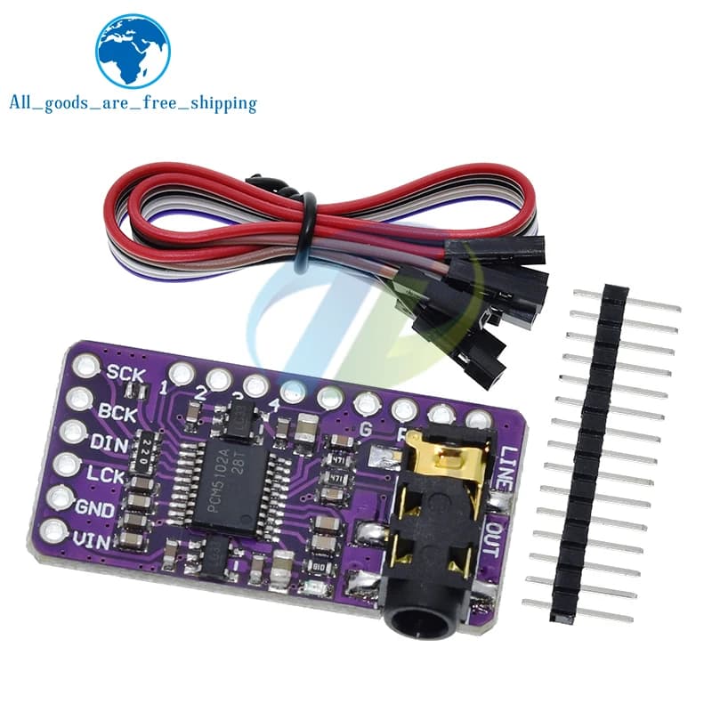 I2S PCM5102A DAC Decoder GY-PCM5102 I2S reader module for Raspberry Pi pHAT digital audio card PCM5102